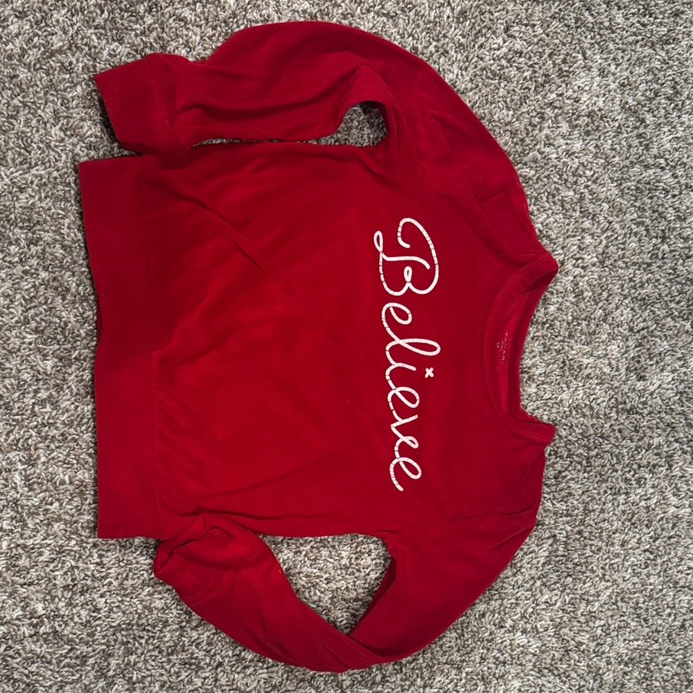 Tahari Red Girl's Christmas Top